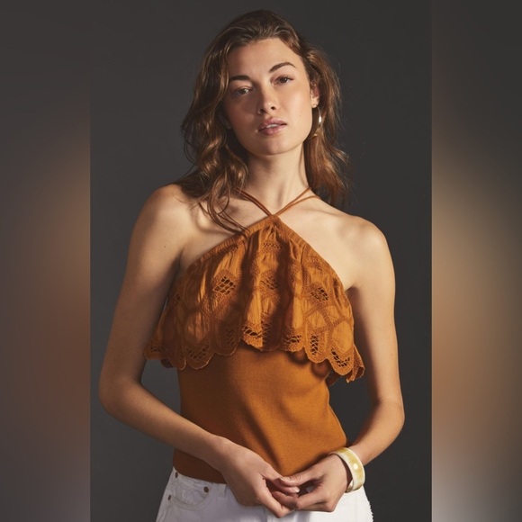 Anthropologie Tops - NWT Anthropologie Ruffle Halter